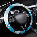 Australia Azure Kingfisher Steering Wheel Cover Australian Native Flowers Indigenous Art - Aussie Hoodie