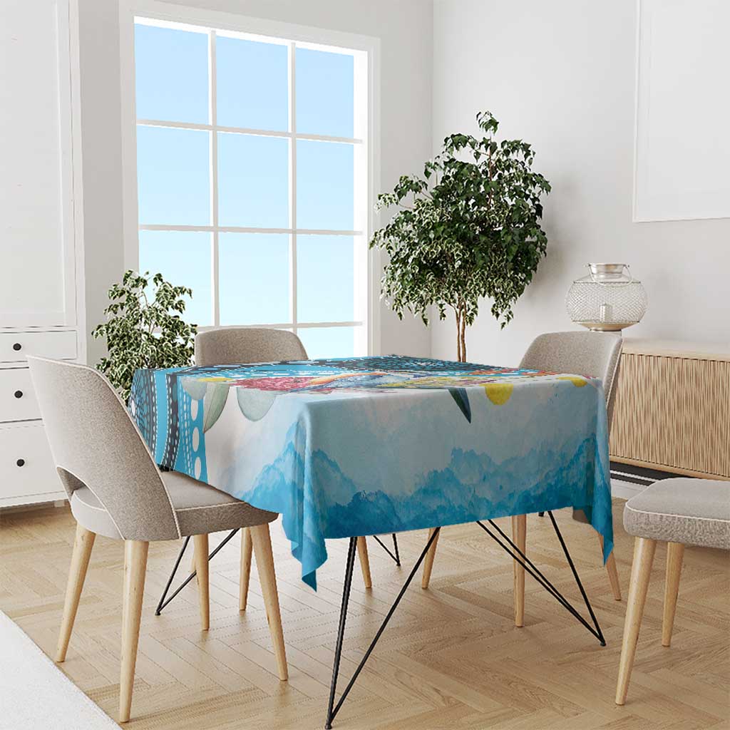 Australia Azure Kingfisher Tablecloth Australian Native Flowers Indigenous Art - Aussie Hoodie