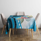 Australia Azure Kingfisher Tablecloth Australian Native Flowers Indigenous Art - Aussie Hoodie
