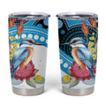 Australia Azure Kingfisher Tumbler Cup Australian Native Flowers Indigenous Art - Aussie Hoodie