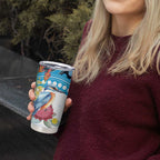 Australia Azure Kingfisher Tumbler Cup Australian Native Flowers Indigenous Art - Aussie Hoodie