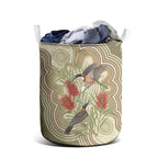 Australia Eastern Spinebill Laundry Basket Aussie Honeyeater Bottlebrush Indigenous Art - Aussie Hoodie