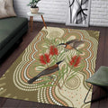 Australia Eastern Spinebill Area Rug Aussie Honeyeater Bottlebrush Indigenous Art - Aussie Hoodie