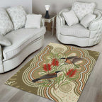 Australia Eastern Spinebill Area Rug Aussie Honeyeater Bottlebrush Indigenous Art - Aussie Hoodie