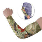 Australia Eastern Spinebill Arm Sleeves Aussie Honeyeater Bottlebrush Indigenous Art - Aussie Hoodie