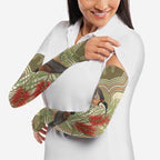 Australia Eastern Spinebill Arm Sleeves Aussie Honeyeater Bottlebrush Indigenous Art - Aussie Hoodie