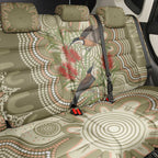 Australia Eastern Spinebill Back Car Seat Cover Aussie Honeyeater Bottlebrush Indigenous Art - Aussie Hoodie