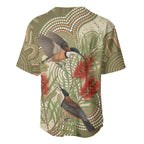 Australia Eastern Spinebill Baseball Jersey Aussie Honeyeater Bottlebrush Indigenous Art - Aussie Hoodie