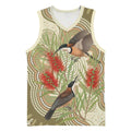 Australia Eastern Spinebill Basketball Jersey Aussie Honeyeater Bottlebrush Indigenous Art - Aussie Hoodie