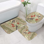 Australia Eastern Spinebill Bathroom Set Aussie Honeyeater Bottlebrush Indigenous Art - Aussie Hoodie