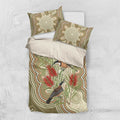 Australia Eastern Spinebill Bedding Set Aussie Honeyeater Bottlebrush Indigenous Art - Aussie Hoodie