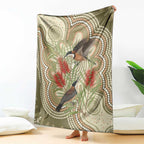 Australia Eastern Spinebill Blanket Aussie Honeyeater Bottlebrush Indigenous Art - Aussie Hoodie
