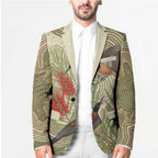 Australia Eastern Spinebill Blazer Aussie Honeyeater Bottlebrush Indigenous Art - Aussie Hoodie