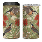Australia Eastern Spinebill 4 in 1 Can Cooler Tumbler Aussie Honeyeater Bottlebrush Indigenous Art - Aussie Hoodie