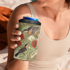 Australia Eastern Spinebill 4 in 1 Can Cooler Tumbler Aussie Honeyeater Bottlebrush Indigenous Art - Aussie Hoodie