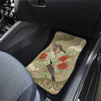 Australia Eastern Spinebill Car Mats Aussie Honeyeater Bottlebrush Indigenous Art - Aussie Hoodie