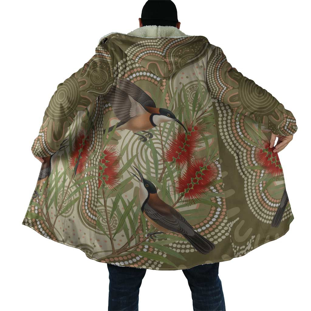 Australia Eastern Spinebill Cloak Aussie Honeyeater Bottlebrush Indigenous Art - Aussie Hoodie