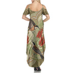 Australia Eastern Spinebill Family Matching Summer Maxi Dress and Hawaiian Shirt Aussie Honeyeater Bottlebrush Indigenous Art - Aussie Hoodie