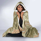 Australia Eastern Spinebill Hooded Blanket Aussie Honeyeater Bottlebrush Indigenous Art - Aussie Hoodie