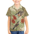 Australia Eastern Spinebill Kid Hawaiian Shirt Aussie Honeyeater Bottlebrush Indigenous Art - Aussie Hoodie