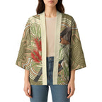 Australia Eastern Spinebill Kimono Aussie Honeyeater Bottlebrush Indigenous Art - Aussie Hoodie