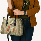 Australia Eastern Spinebill Leather Bag Aussie Honeyeater Bottlebrush Indigenous Art - Aussie Hoodie