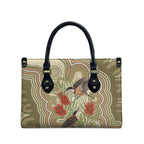 Australia Eastern Spinebill Leather Bag Aussie Honeyeater Bottlebrush Indigenous Art - Aussie Hoodie