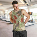 Australia Eastern Spinebill Men Tank Top Aussie Honeyeater Bottlebrush Indigenous Art - Aussie Hoodie