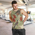 Australia Eastern Spinebill Men Tank Top Aussie Honeyeater Bottlebrush Indigenous Art - Aussie Hoodie