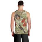 Australia Eastern Spinebill Men Tank Top Aussie Honeyeater Bottlebrush Indigenous Art - Aussie Hoodie