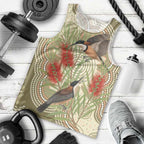 Australia Eastern Spinebill Men Tank Top Aussie Honeyeater Bottlebrush Indigenous Art - Aussie Hoodie