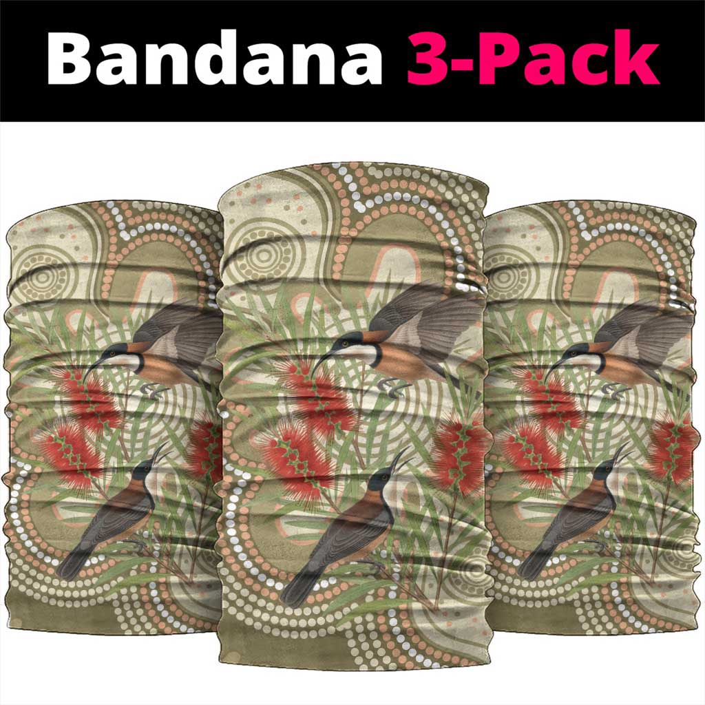Australia Eastern Spinebill Neck Gaiter Aussie Honeyeater Bottlebrush Indigenous Art - Aussie Hoodie
