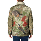 Australia Eastern Spinebill Padded Jacket Aussie Honeyeater Bottlebrush Indigenous Art - Aussie Hoodie