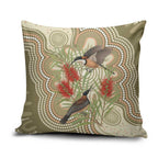 Australia Eastern Spinebill Pillow Cover Aussie Honeyeater Bottlebrush Indigenous Art - Aussie Hoodie
