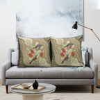 Australia Eastern Spinebill Pillow Cover Aussie Honeyeater Bottlebrush Indigenous Art - Aussie Hoodie
