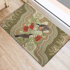 Australia Eastern Spinebill Rubber Doormat Aussie Honeyeater Bottlebrush Indigenous Art - Aussie Hoodie