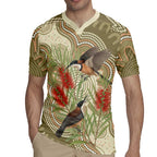 Australia Eastern Spinebill Rugby Jersey Aussie Honeyeater Bottlebrush Indigenous Art - Aussie Hoodie