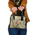 Australia Eastern Spinebill Shoulder Handbag Aussie Honeyeater Bottlebrush Indigenous Art - Aussie Hoodie