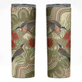 Australia Eastern Spinebill Skinny Tumbler Aussie Honeyeater Bottlebrush Indigenous Art - Aussie Hoodie