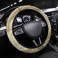 Australia Eastern Spinebill Steering Wheel Cover Aussie Honeyeater Bottlebrush Indigenous Art - Aussie Hoodie