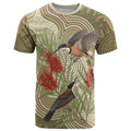 Australia Eastern Spinebill T Shirt Aussie Honeyeater Bottlebrush Indigenous Art - Aussie Hoodie