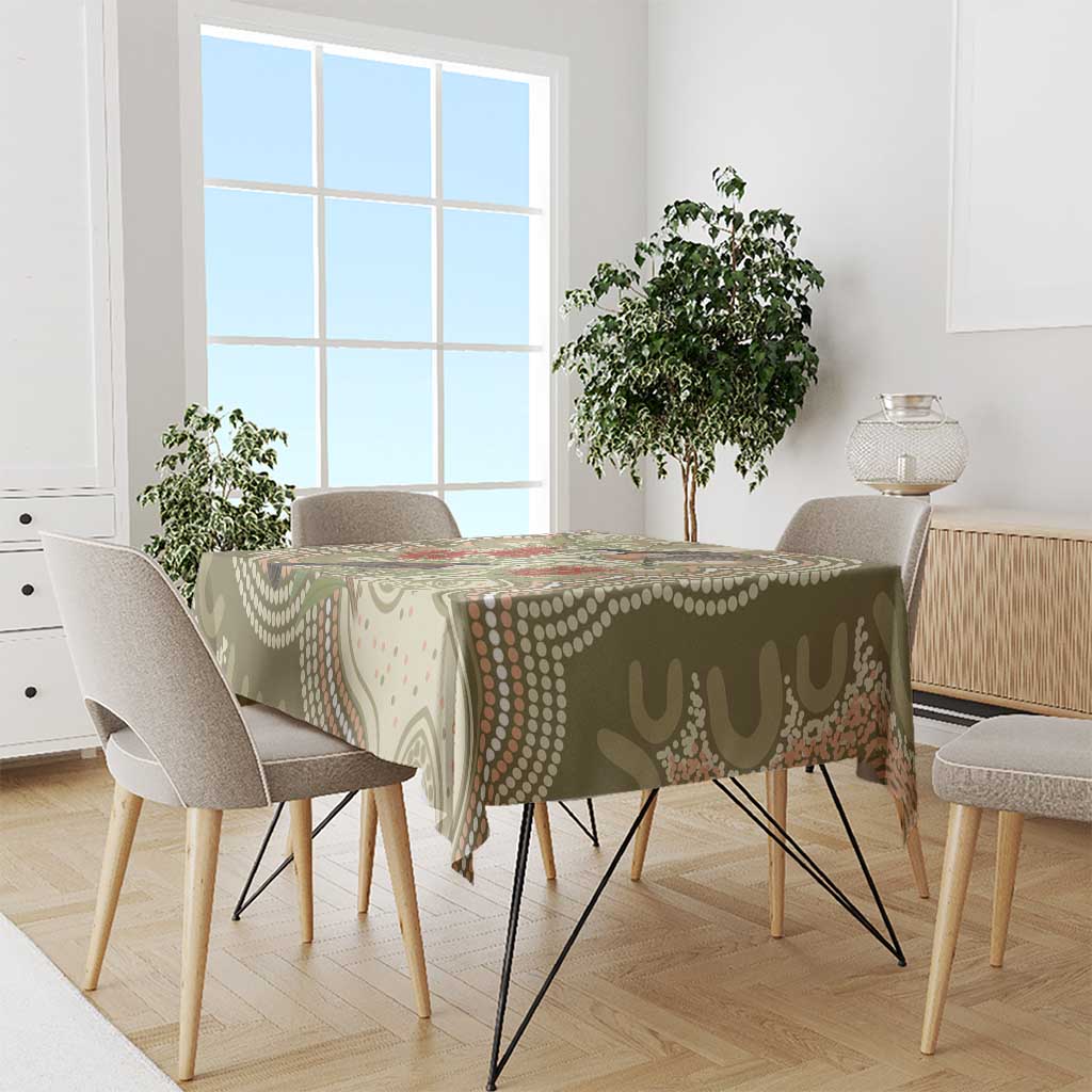 Australia Eastern Spinebill Tablecloth Aussie Honeyeater Bottlebrush Indigenous Art - Aussie Hoodie
