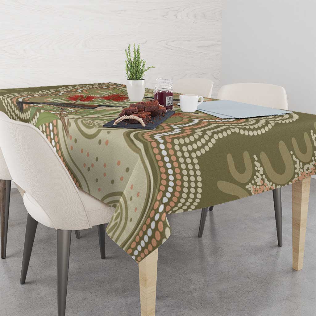 Australia Eastern Spinebill Tablecloth Aussie Honeyeater Bottlebrush Indigenous Art - Aussie Hoodie
