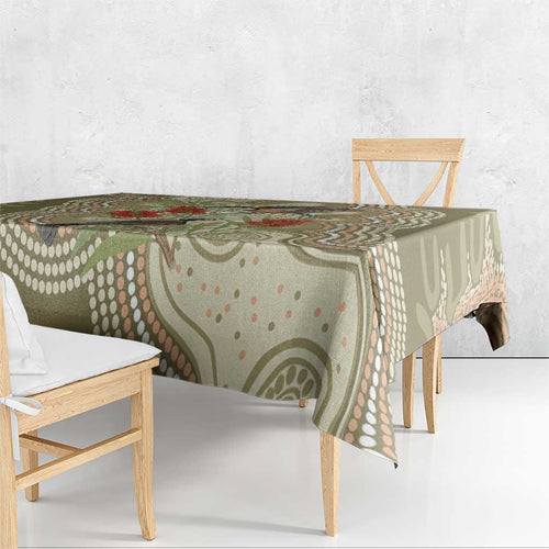 Australia Eastern Spinebill Tablecloth Aussie Honeyeater Bottlebrush Indigenous Art - Aussie Hoodie