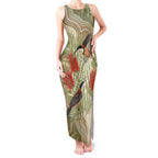 Australia Eastern Spinebill Tank Maxi Dress Aussie Honeyeater Bottlebrush Indigenous Art - Aussie Hoodie