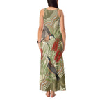 Australia Eastern Spinebill Tank Maxi Dress Aussie Honeyeater Bottlebrush Indigenous Art - Aussie Hoodie