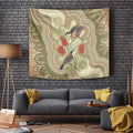 Australia Eastern Spinebill Tapestry Aussie Honeyeater Bottlebrush Indigenous Art - Aussie Hoodie