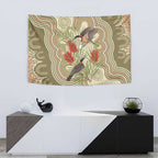 Australia Eastern Spinebill Tapestry Aussie Honeyeater Bottlebrush Indigenous Art - Aussie Hoodie