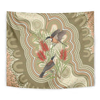 Australia Eastern Spinebill Tapestry Aussie Honeyeater Bottlebrush Indigenous Art - Aussie Hoodie