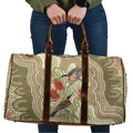 Australia Eastern Spinebill Travel Bag Aussie Honeyeater Bottlebrush Indigenous Art - Aussie Hoodie